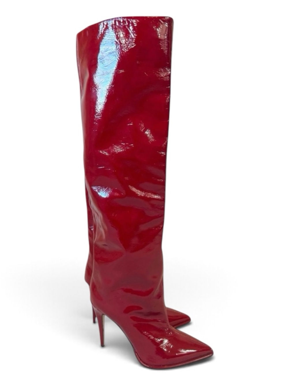 Tamara Mellon Trinity Patent Red Knee High Boots